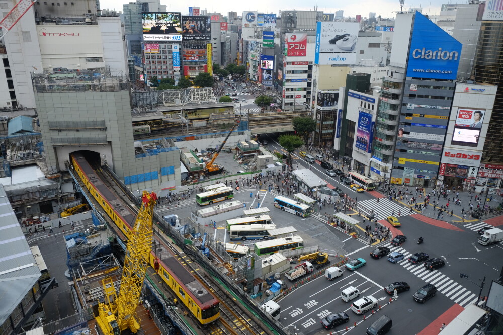 東京メトロ銀座線と渋谷駅周辺